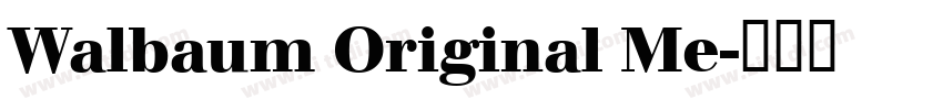 Walbaum Original Me字体转换 Walbaum Original Me字体转换